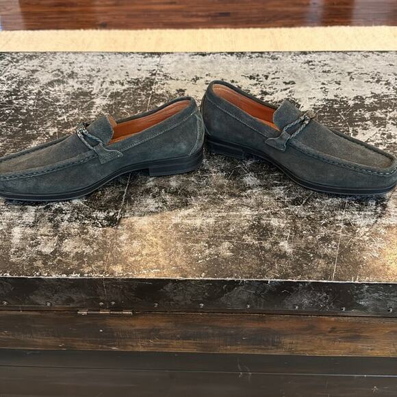 Stacy Adams Green Suede Loafers Size 8.5 - Picture 6 of 8